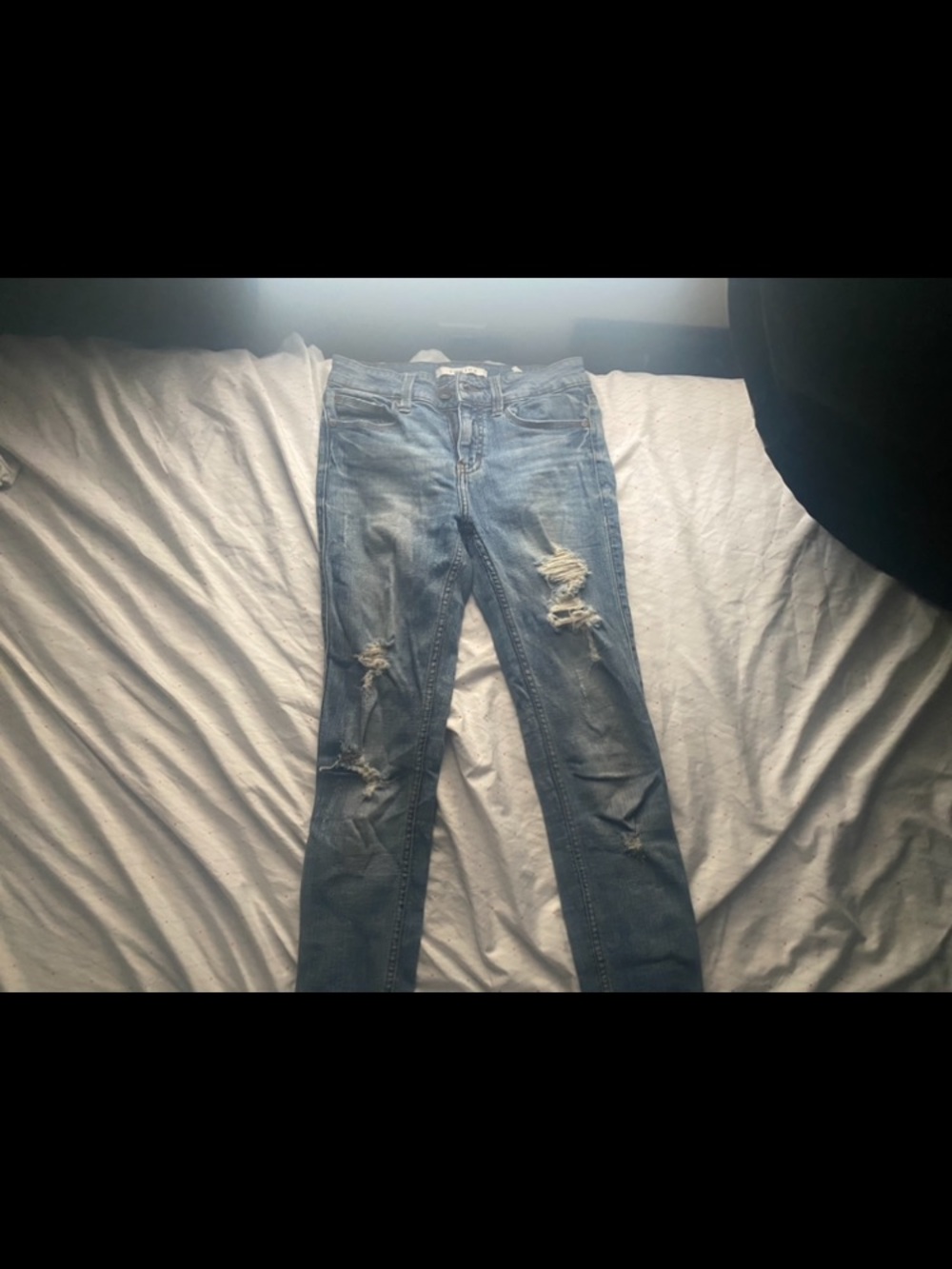 Distressed Light Blue Women's Skinny Jeans